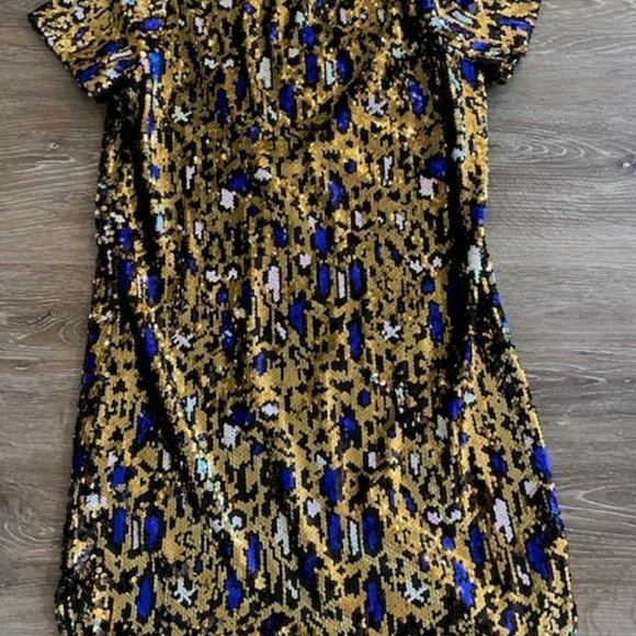 KARLIE leopard sequin Mini Dress - Picture 3 of 9